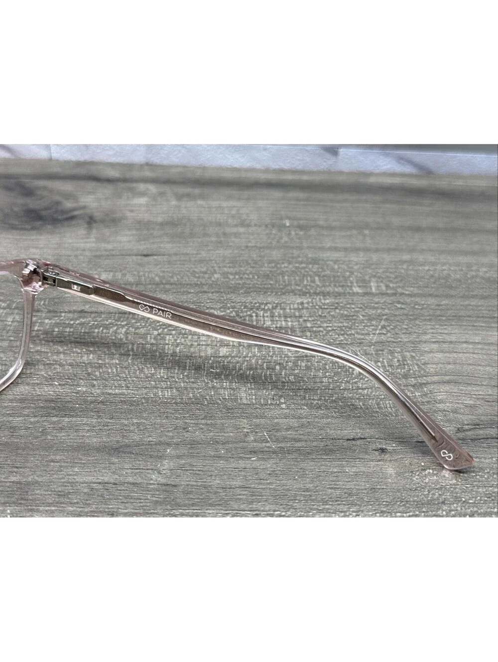 Pair The Casper Clear Pink Rectangle 007 Eyeglasses Frames Only 52-17-140